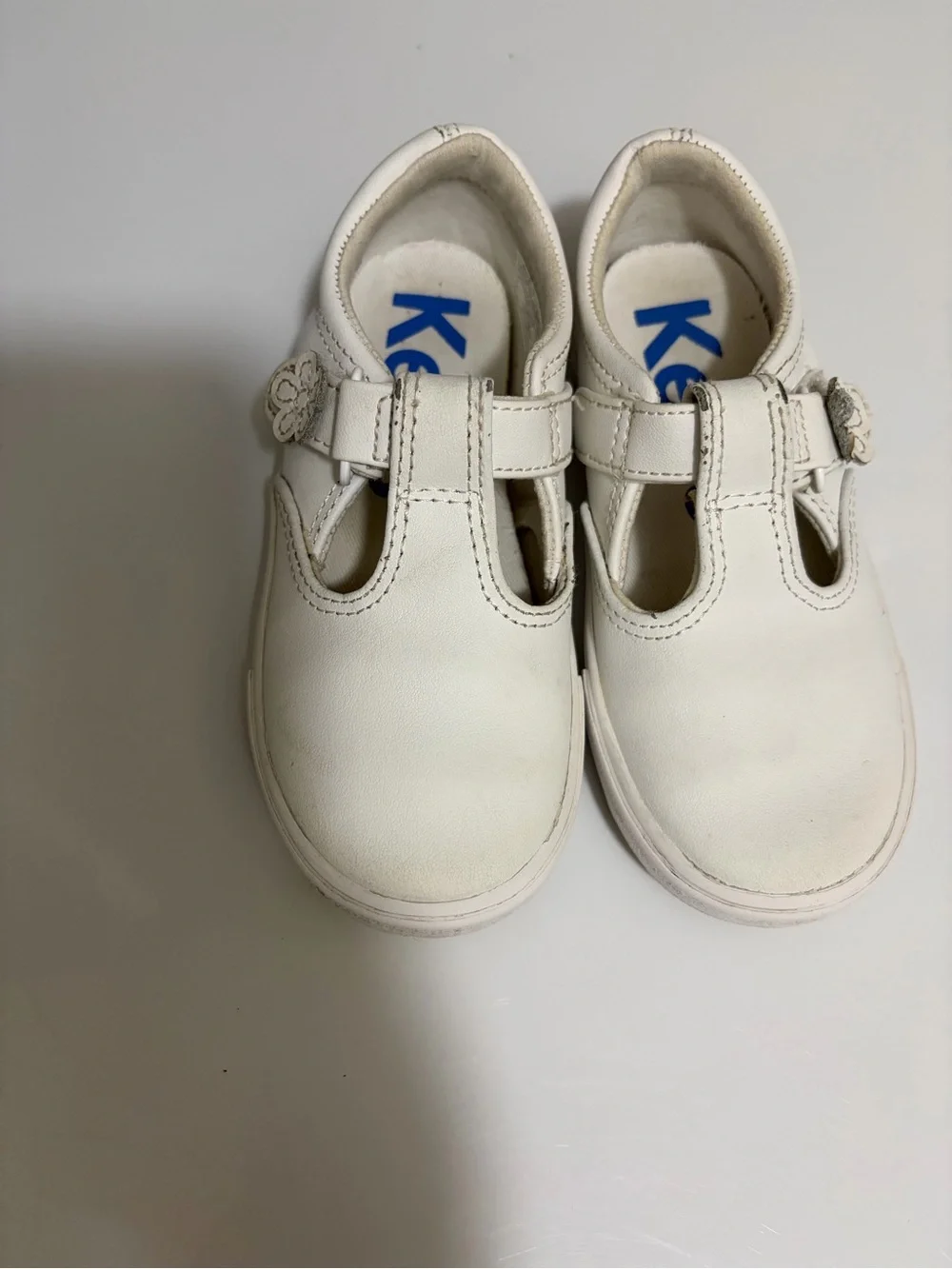 Keds White Mary Jane Shoe with Flower Strap